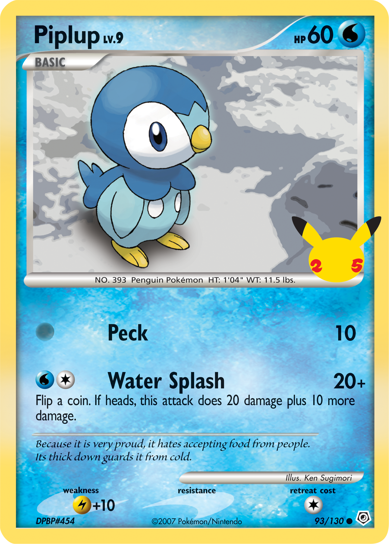 Piplup (93/130) (Jumbo Card) [First Partner Pack] | Enigma On Main