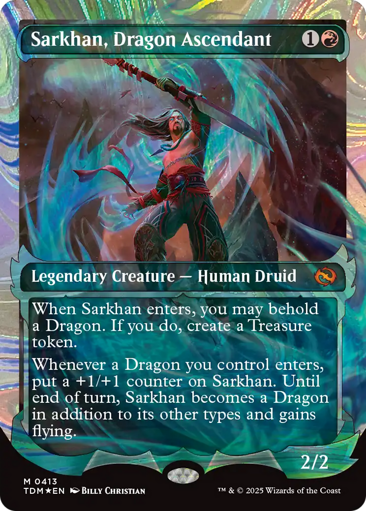 Sarkhan, Dragon Ascendant (0413) (Showcase) (Halo Foil) [Tarkir: Dragonstorm] | Enigma On Main