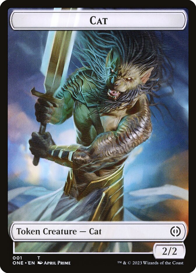 Phyrexian Goblin // Cat Double-Sided Token [Phyrexia: All Will Be One Tokens] | Enigma On Main