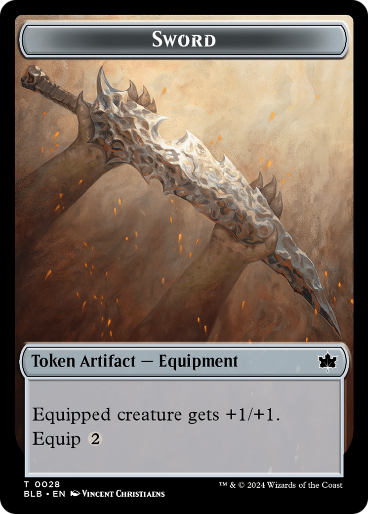 Sword Token [Bloomburrow Tokens] | Enigma On Main