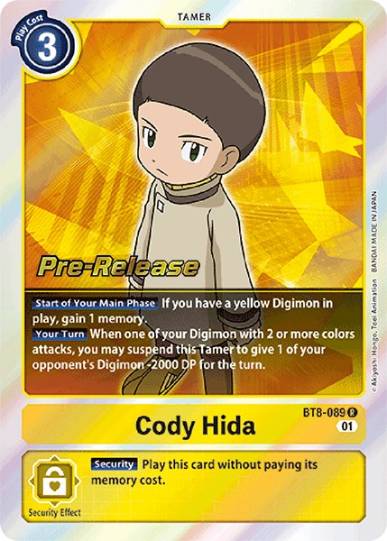 Cody Hida [BT8-089] [New Awakening Pre-Release Cards] | Enigma On Main