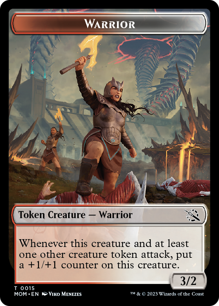 Warrior // Spirit (13) Double-Sided Token [March of the Machine Tokens] | Enigma On Main