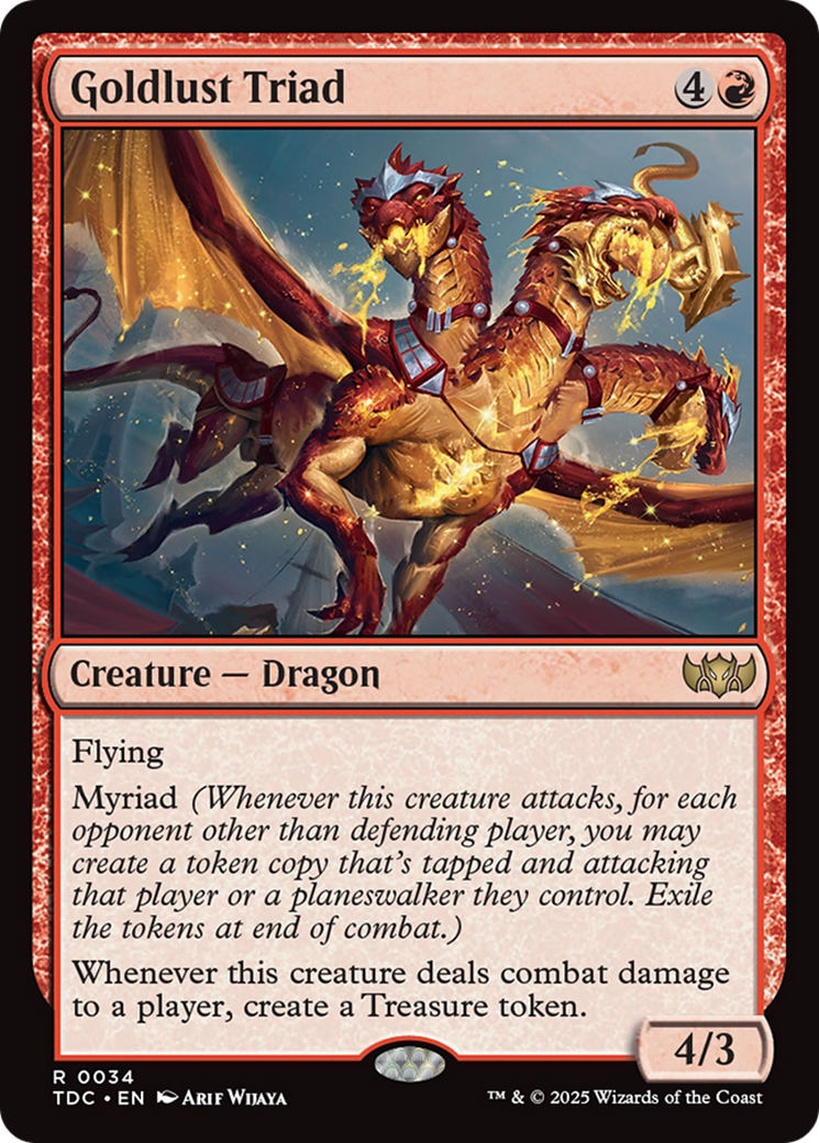 Goldlust Triad [Tarkir: Dragonstorm Commander] | Enigma On Main