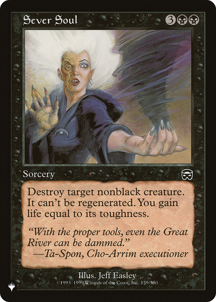 Sever Soul [The List Reprints] | Enigma On Main