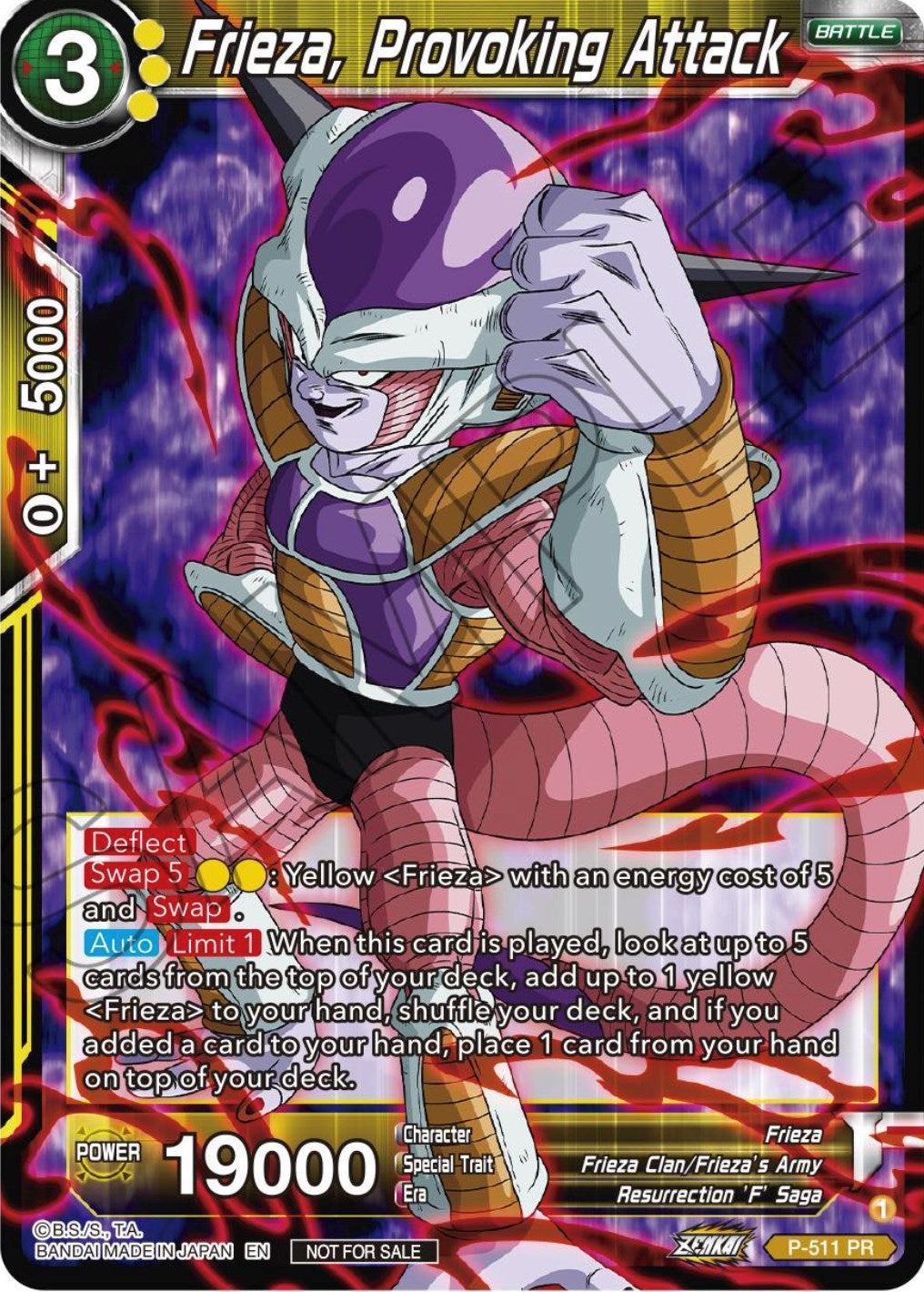 Frieza, Provoking Attack (Zenkai Series Tournament Pack Vol.4) (P-511) [Tournament Promotion Cards] | Enigma On Main