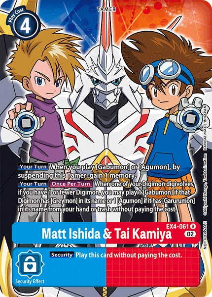 Matt Ishida & Tai Kamiya [EX4-061] (Alternate Art) [Alternative Being Booster] | Enigma On Main