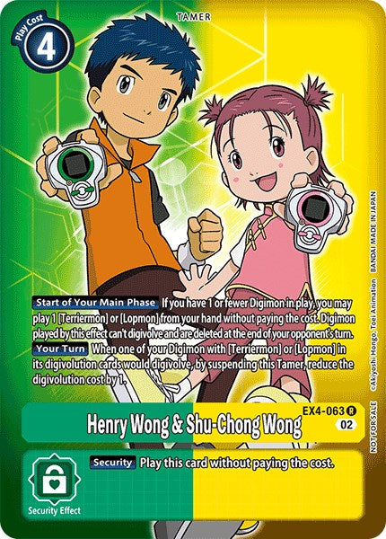 Henry Wong & Shu-Chong Wong [EX4-063] (Alternate Art) [Alternative Being Booster] | Enigma On Main