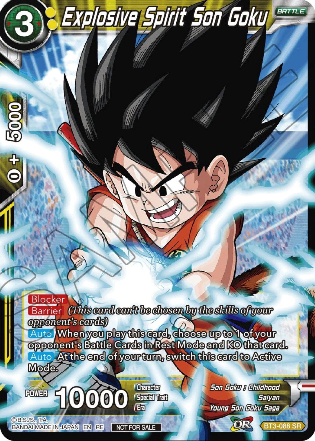 Explosive Spirit Son Goku (Championship Selection Pack 2023 Vol.2) (Silver Foil) (BT3-088) [Tournament Promotion Cards] | Enigma On Main