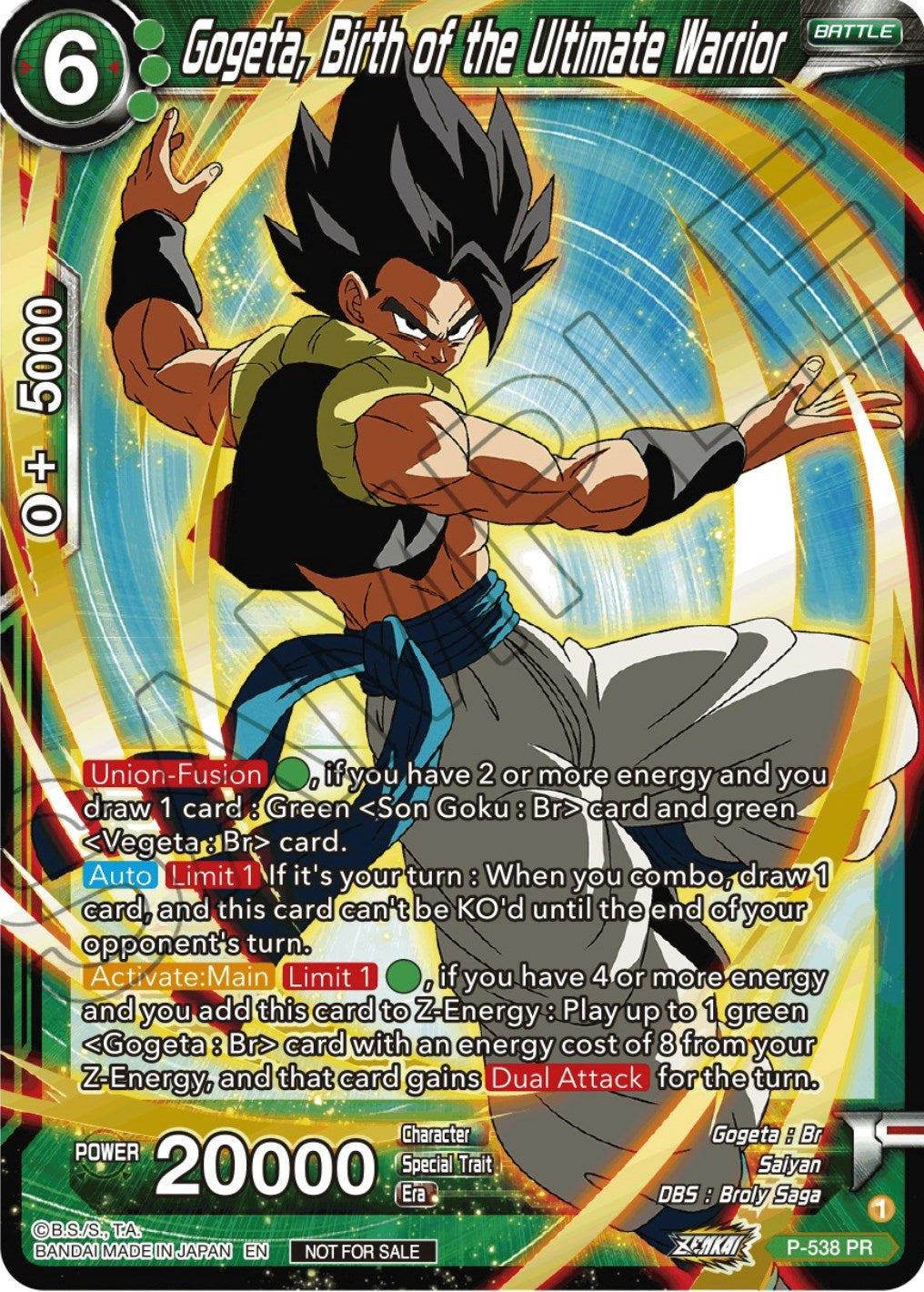 Gogeta, Birth of the Ultimate Warrior (Championship Selection Pack 2023 Vol.2) (Gold-Stamped Silver Foil) (P-538) [Tournament Promotion Cards] | Enigma On Main