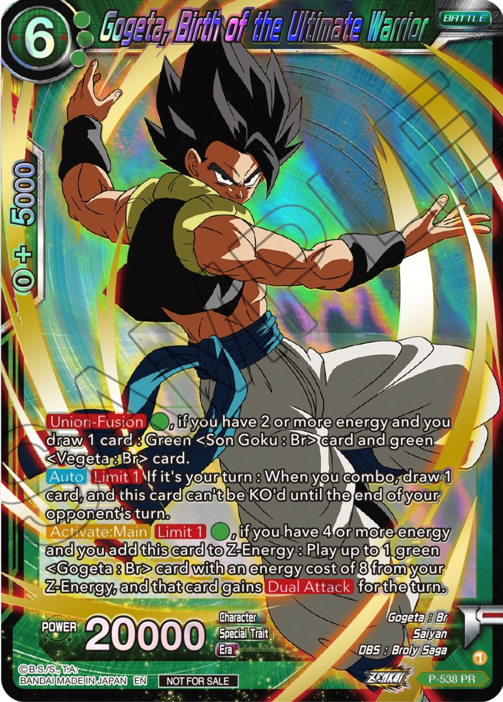 Gogeta, Birth of the Ultimate Warrior (Championship Selection Pack 2023 Vol.2) (Gold-Stamped Shatterfoil) (P-538) [Tournament Promotion Cards] | Enigma On Main