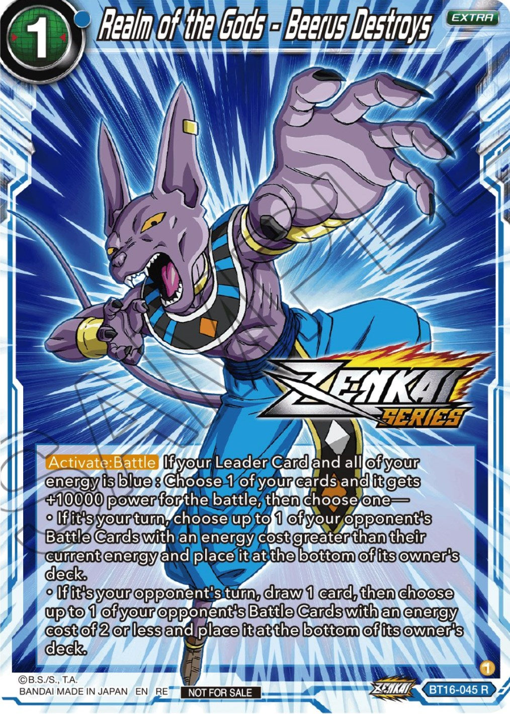 Realm of the Gods - Beerus Destroys (Event Pack 12) (BT16-045) [Tournament Promotion Cards] | Enigma On Main