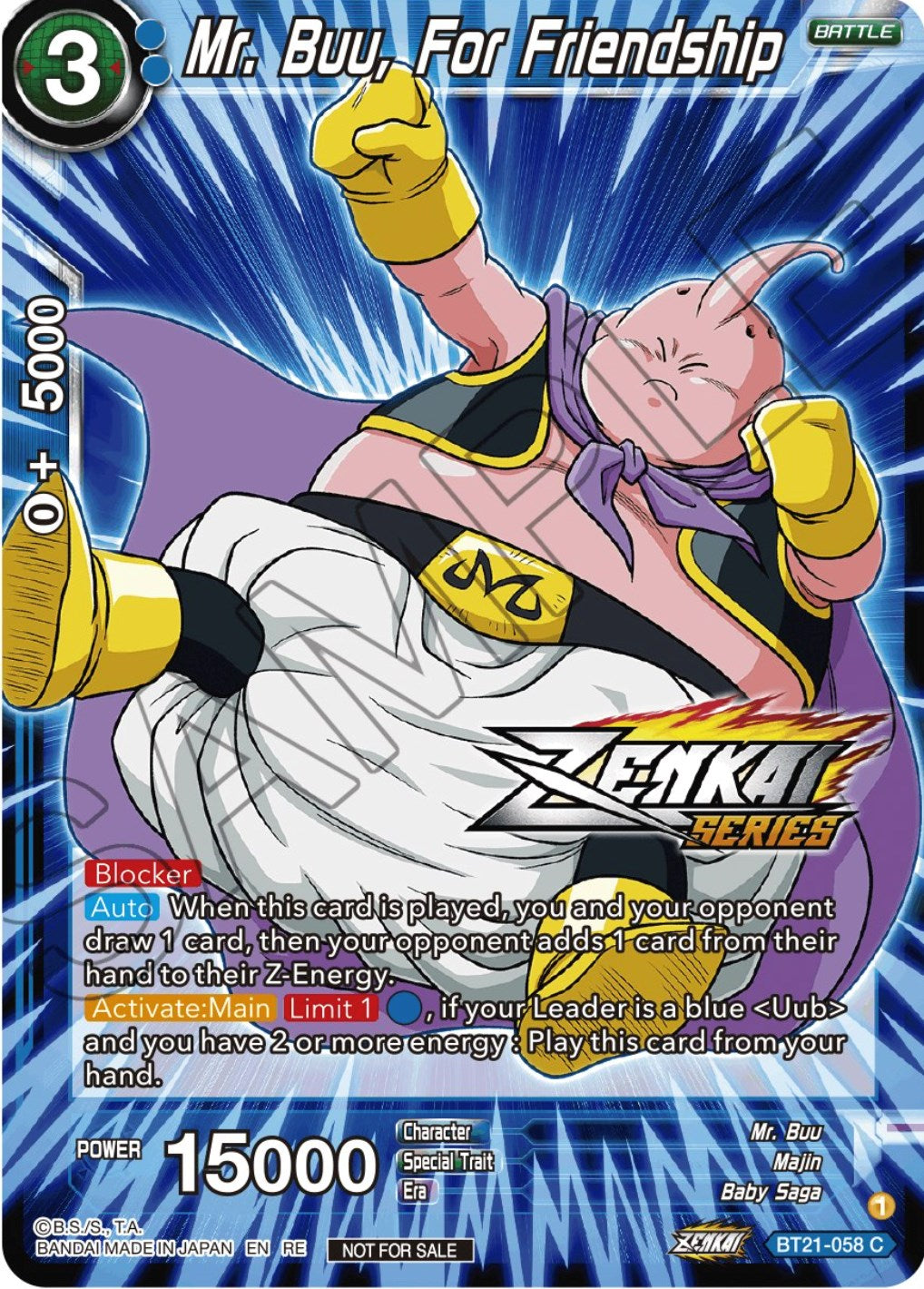 Mr. Buu, For Friendship (Event Pack 12) (BT21-058) [Tournament Promotion Cards] | Enigma On Main