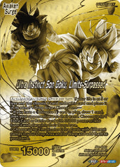 Son Goku // Ultra Instinct Son Goku, Limits Surpassed (Championship 2023 Golden Card Vol.2, Version 1) (BT9-100) [Tournament Promotion Cards] | Enigma On Main