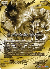 Son Goku // Ultra Instinct Son Goku, Limits Surpassed (Championship 2023 Golden Card Vol.2, Version 2) (BT9-100) [Tournament Promotion Cards] | Enigma On Main