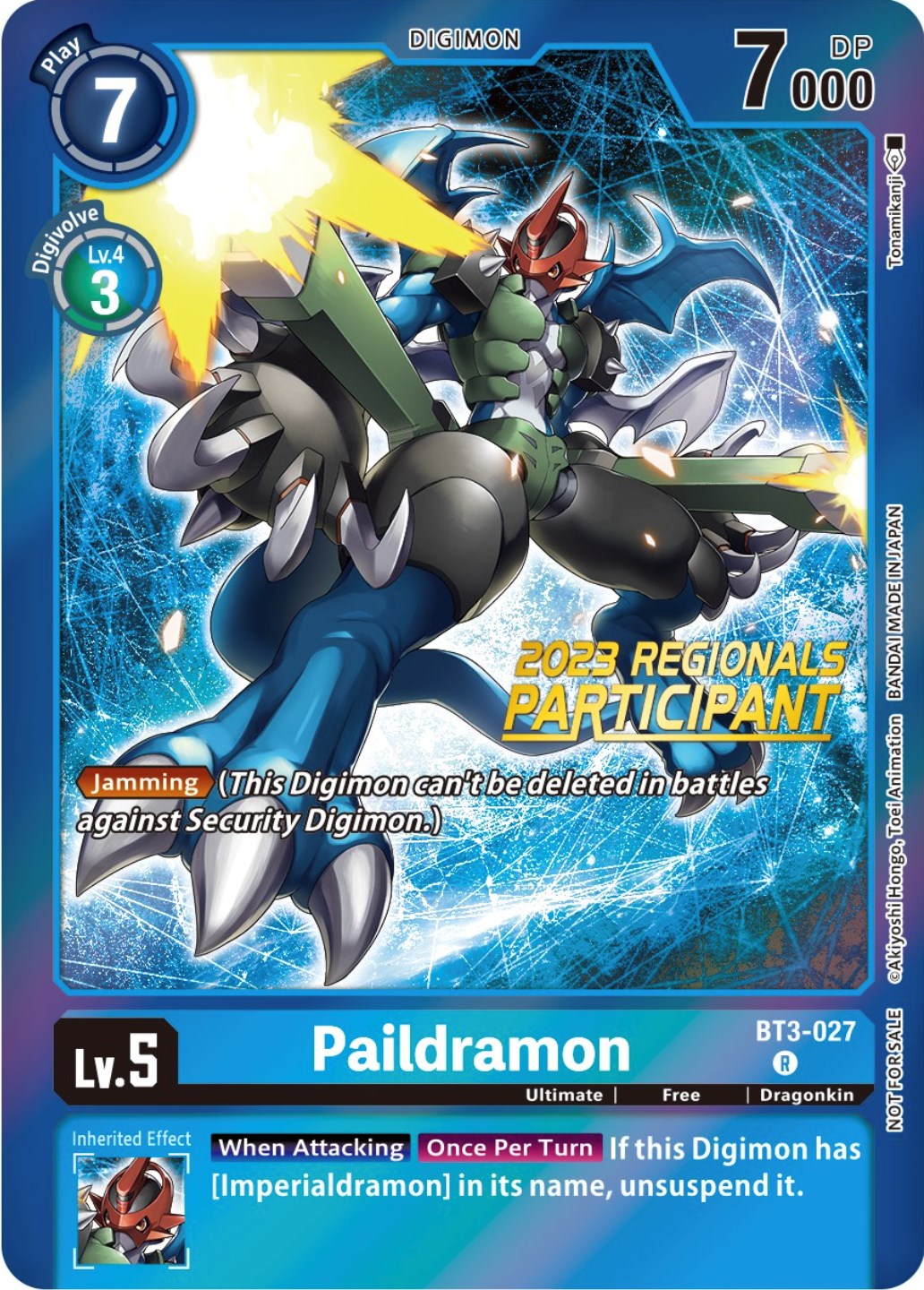 Paildramon [BT3-027] (2023 Regionals Participant) [Release Special Booster Promos] | Enigma On Main