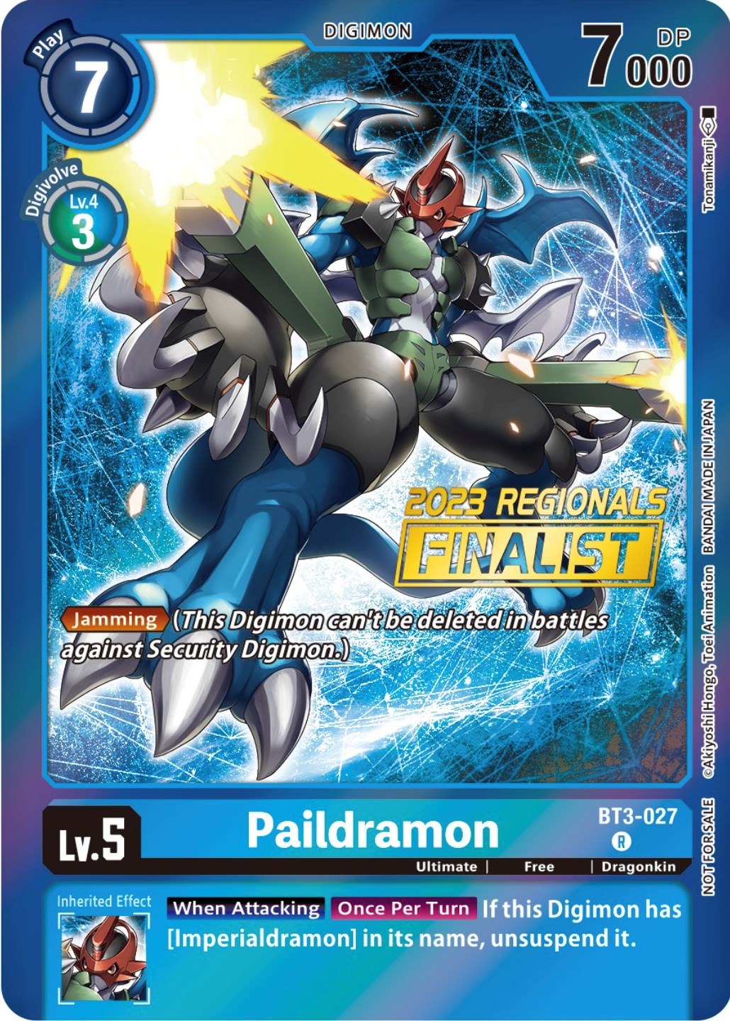 Paildramon [BT3-027] (2023 Regionals Finalist) [Release Special Booster Promos] | Enigma On Main