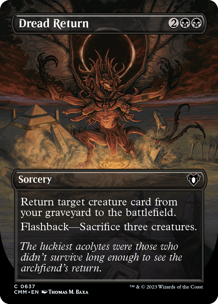 Dread Return (Borderless Alternate Art) [Commander Masters] | Enigma On Main