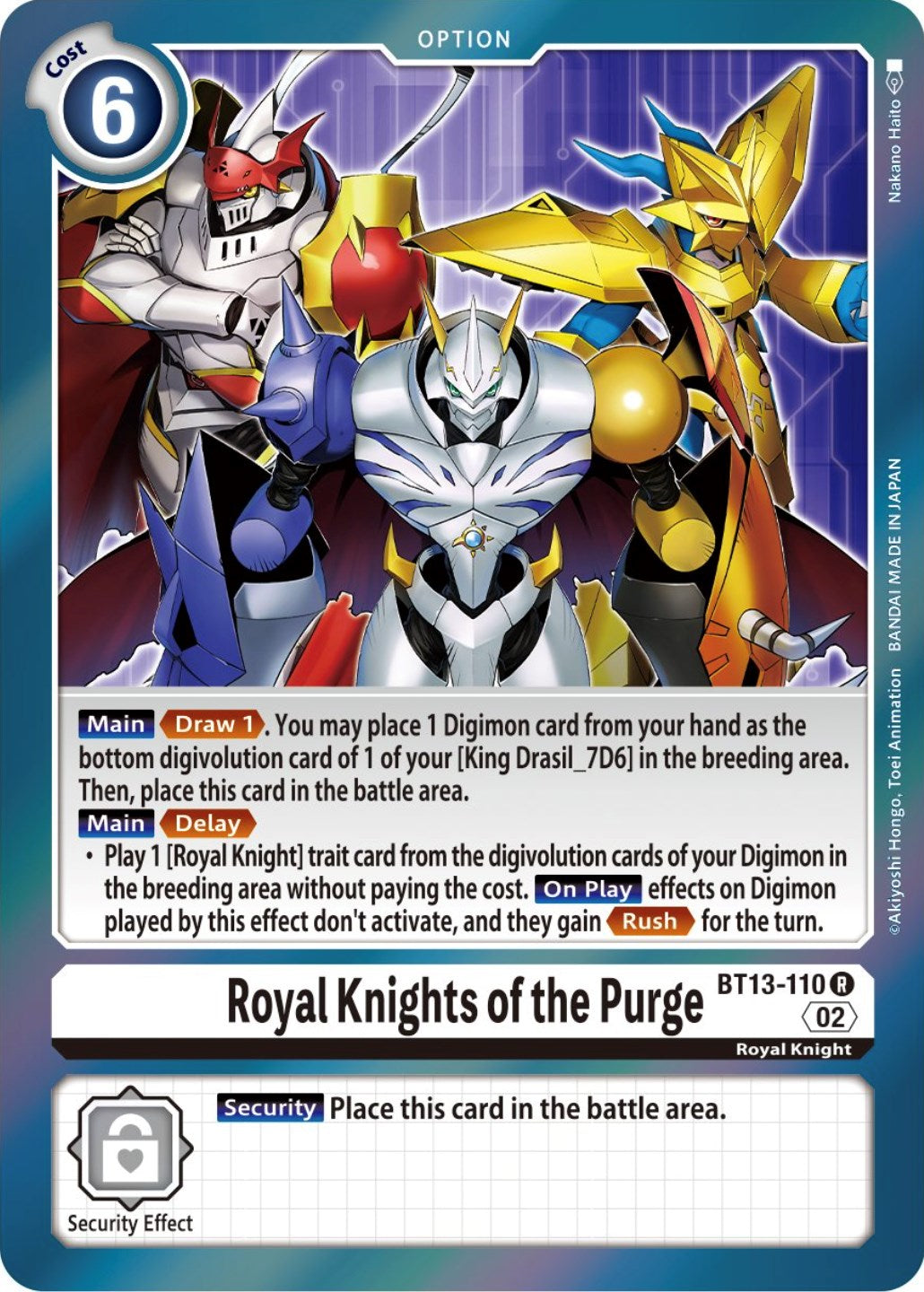 Royal Knights of the Purge [BT13-110] [Versus Royal Knights Booster] | Enigma On Main