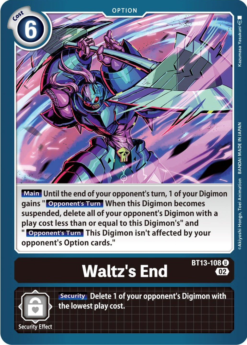 Waltz's End [BT13-108] [Versus Royal Knights Booster] | Enigma On Main