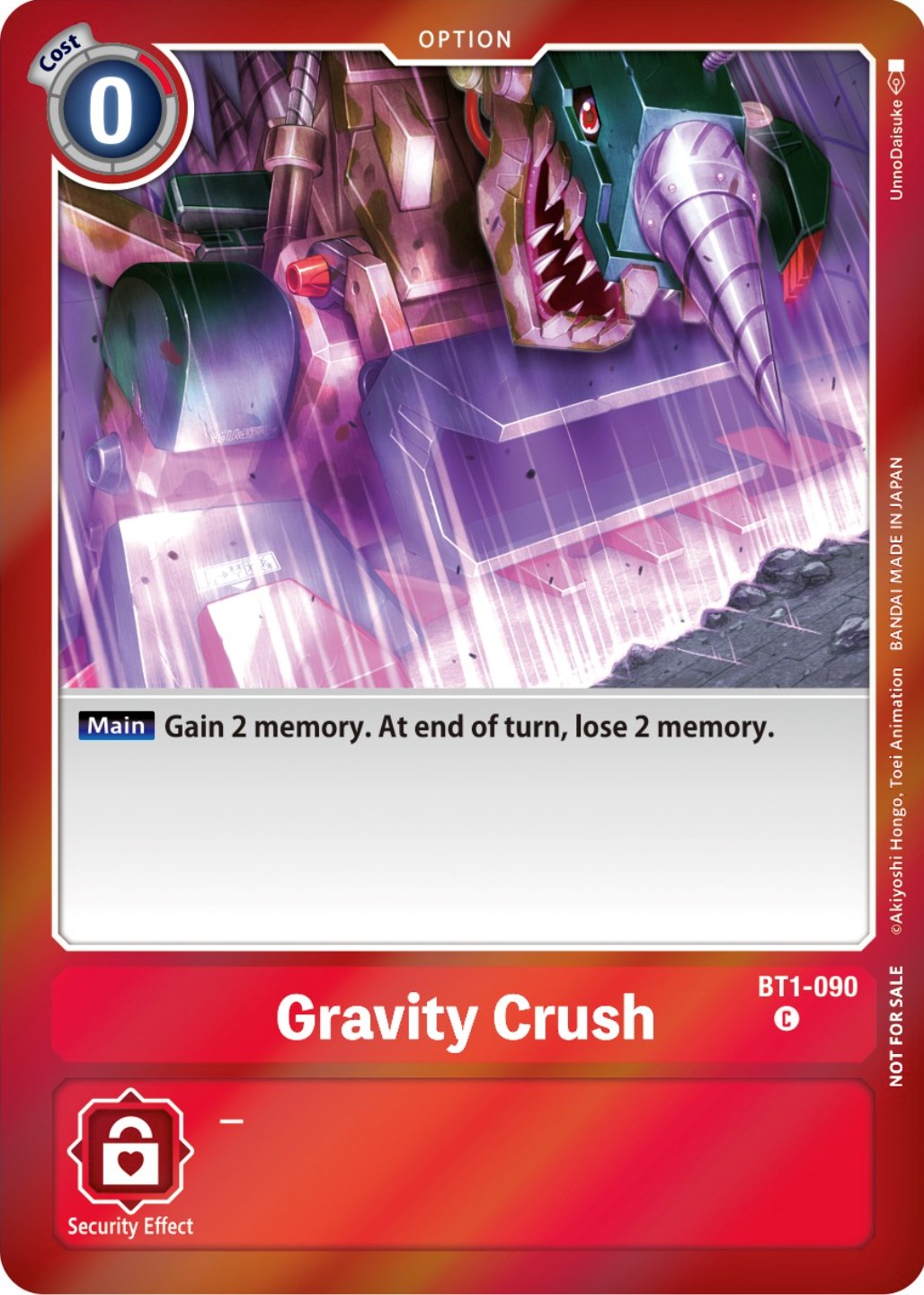 Gravity Crush [BT1-090] (Event Pack 5) [Release Special Booster Promos] | Enigma On Main