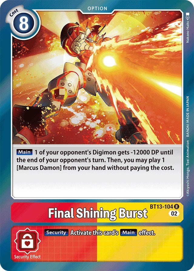 Final Shining Burst [BT13-104] [Versus Royal Knights Booster] | Enigma On Main