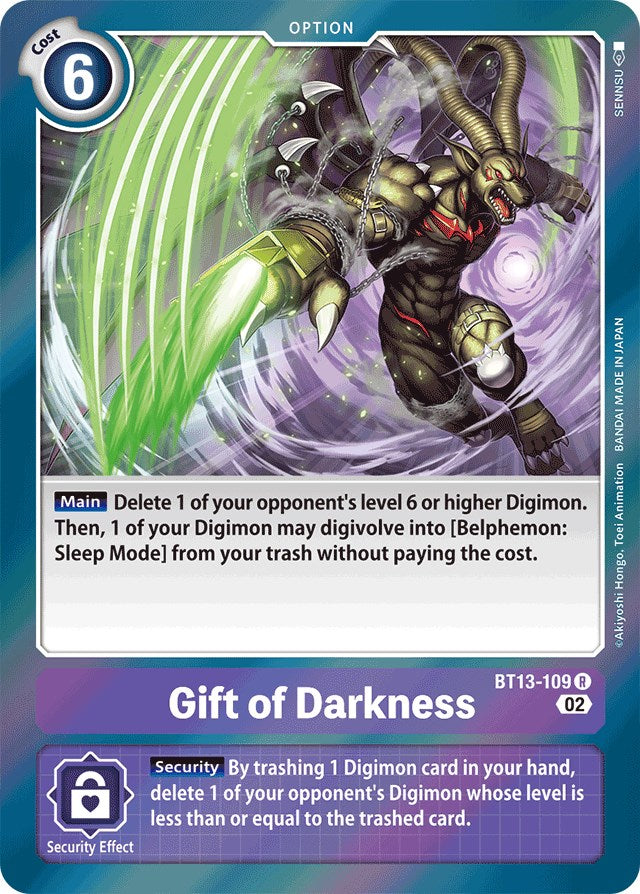 Gift of Darkness [BT13-109] [Versus Royal Knights Booster] | Enigma On Main