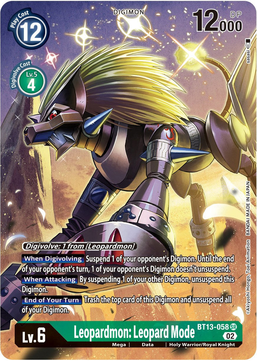 Leopardmon: Leopard Mode [BT13-058] (Alternate Art) [Versus Royal Knights Booster] | Enigma On Main