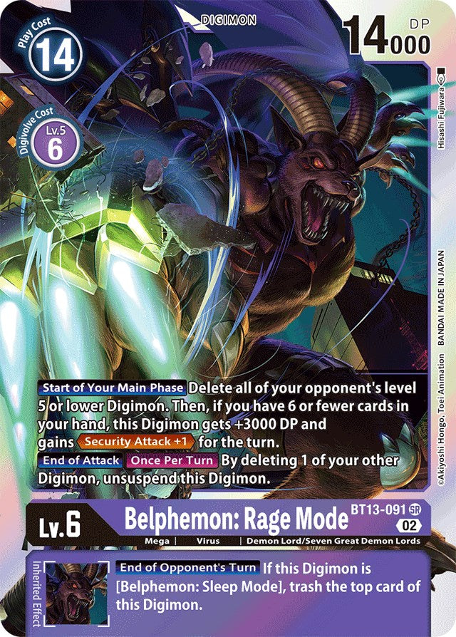 Belphemon: Rage Mode [BT13-091] [Versus Royal Knights Booster] | Enigma On Main