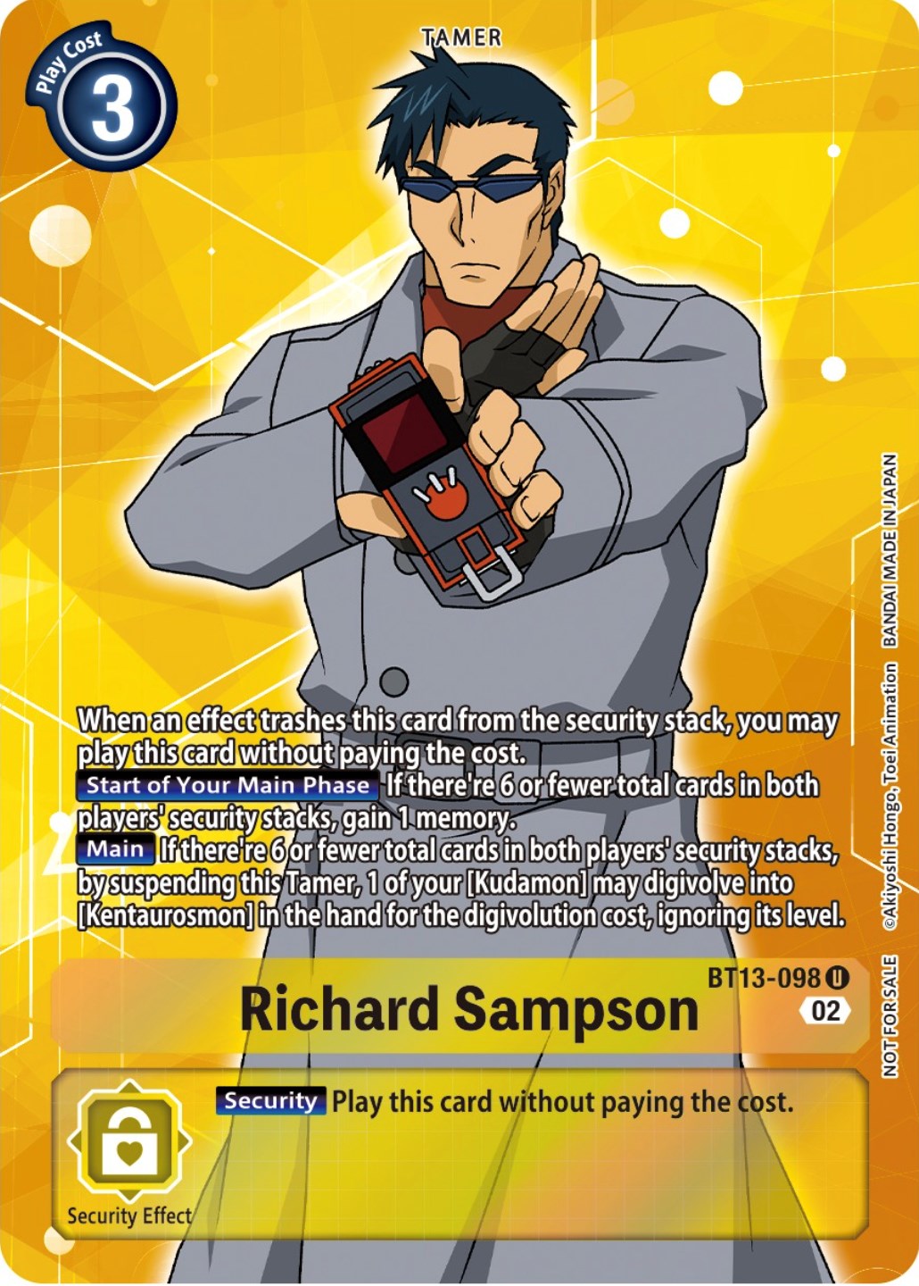 Richard Sampson [BT13-098] (Box Topper) [Versus Royal Knights Booster] | Enigma On Main