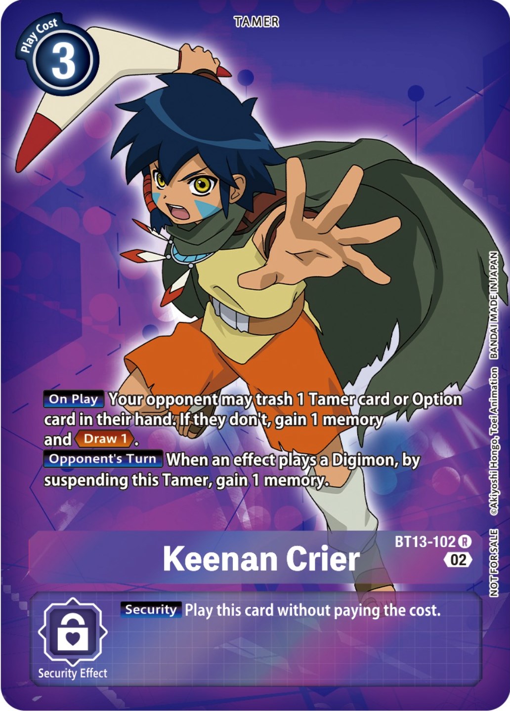 Keenan Crier [BT13-102] (Box Topper) [Versus Royal Knights Booster] | Enigma On Main