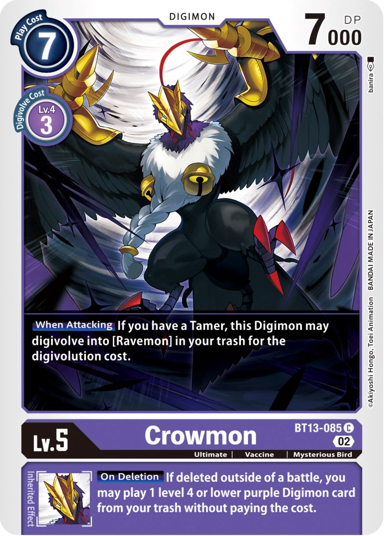 Crowmon [BT13-085] [Versus Royal Knights Booster] | Enigma On Main