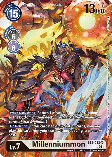 Millenniummon [BT2-083] (1-Year Anniversary Box Topper) [Promotional Cards] | Enigma On Main