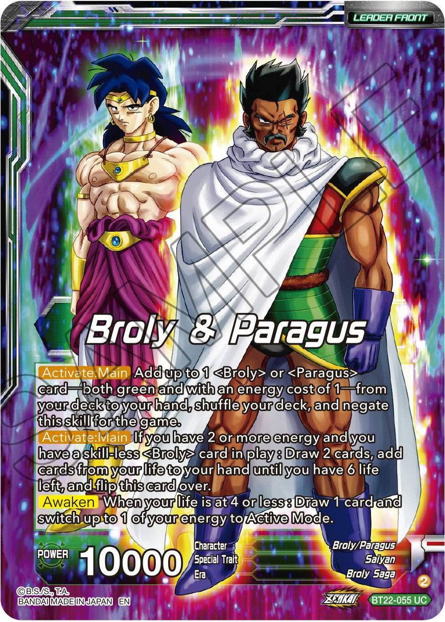 Broly & Paragus // SS Broly, Devil of Destruction (BT22-055) [Critical Blow] | Enigma On Main