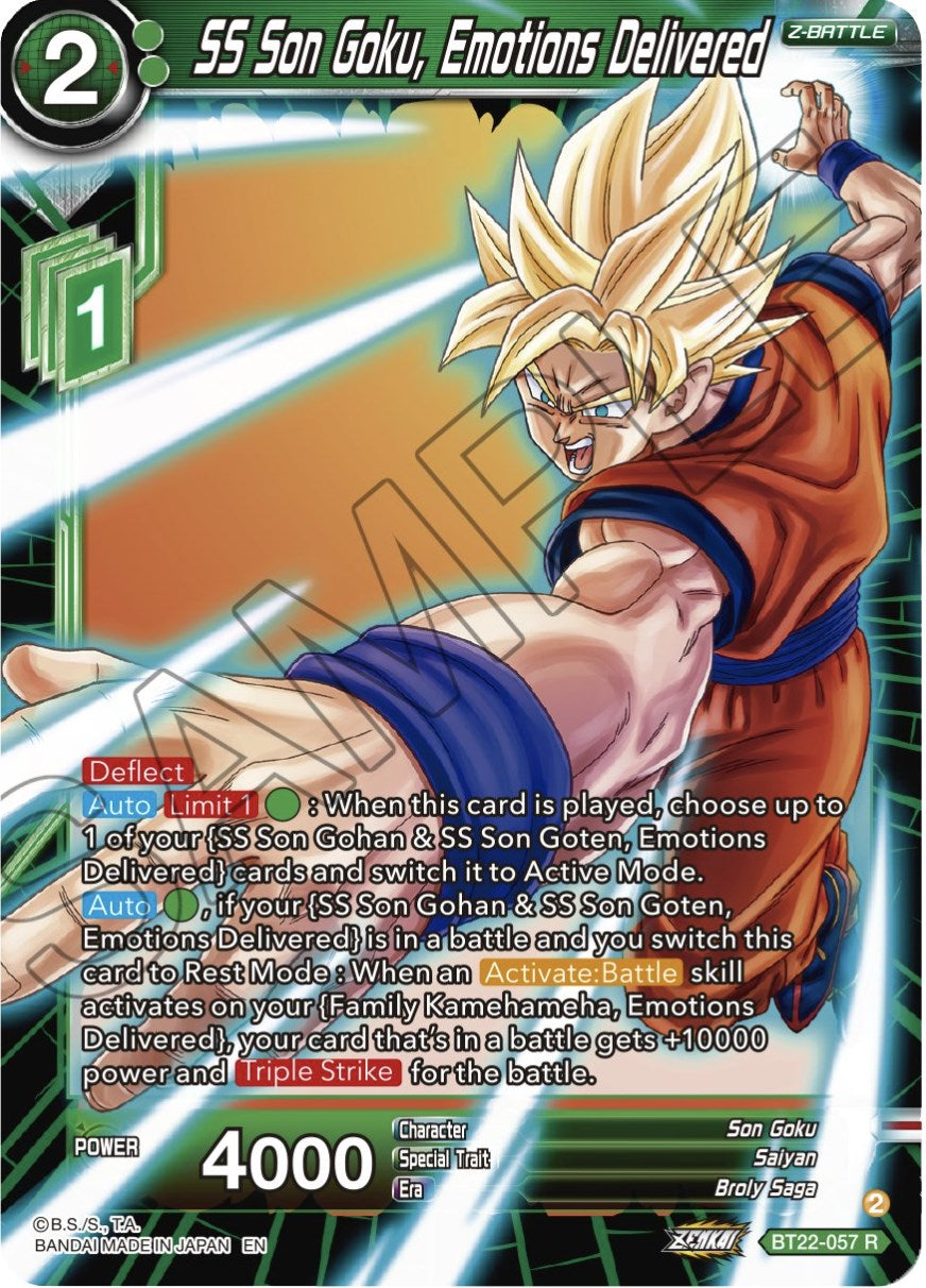 SS Son Goku, Emotions Delivered (BT22-057) [Critical Blow] | Enigma On Main