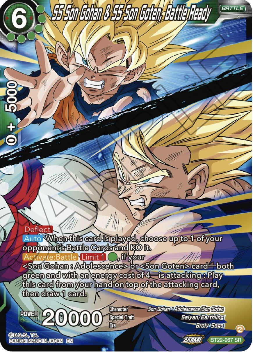 SS Son Gohan & SS Son Goten, Battle Ready (BT22-067) [Critical Blow] | Enigma On Main