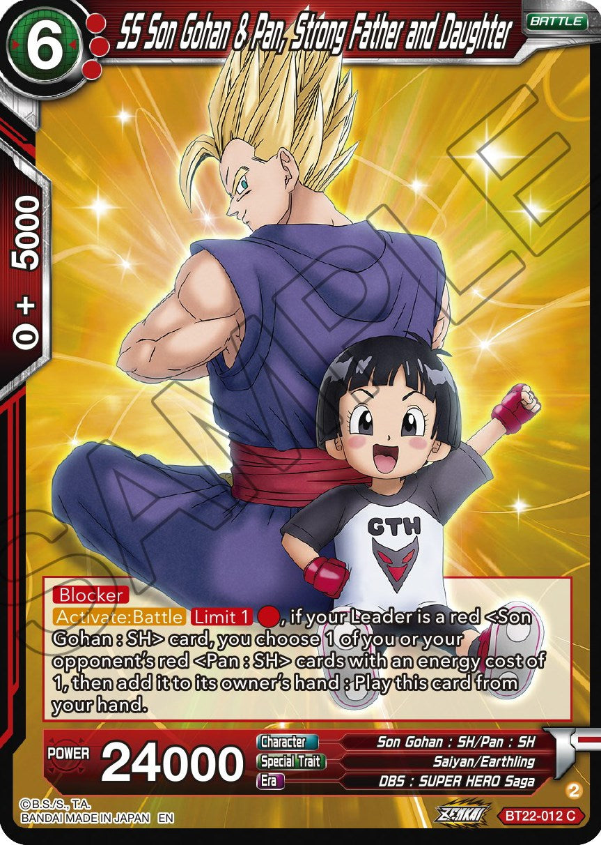 SS Son Gohan & Pan, Strong Father and Daughter (BT22-012) [Critical Blow] | Enigma On Main