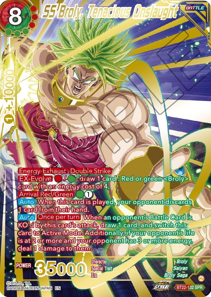 SS Broly, Tenacious Onslaught (SPR) (BT22-132) [Critical Blow] | Enigma On Main