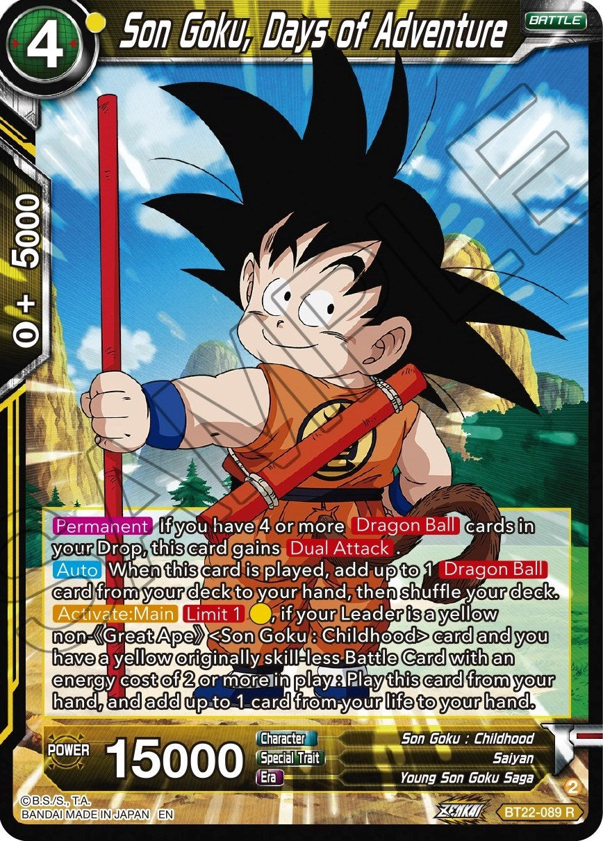 Son Goku, Days of Adventure (BT22-089) [Critical Blow] | Enigma On Main