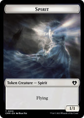 Spirit (0010) // Cat (0005) Double-Sided Token [Commander Masters Tokens] | Enigma On Main
