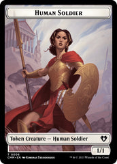 Human Soldier // Dragon (0021) Double-Sided Token [Commander Masters Tokens] | Enigma On Main