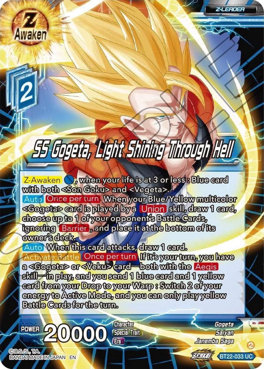 SS Gogeta, Light Shining Through Hell (BT22-033) [Critical Blow] | Enigma On Main