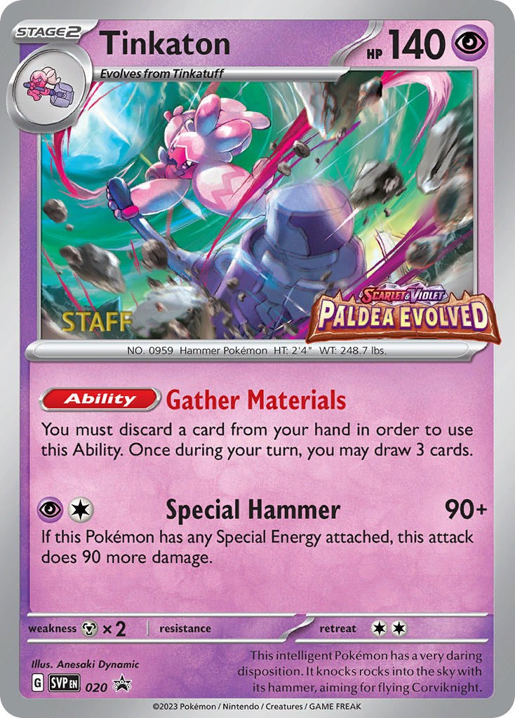 Tinkaton (020) (Staff Promo) [Scarlet & Violet: Black Star Promos] | Enigma On Main