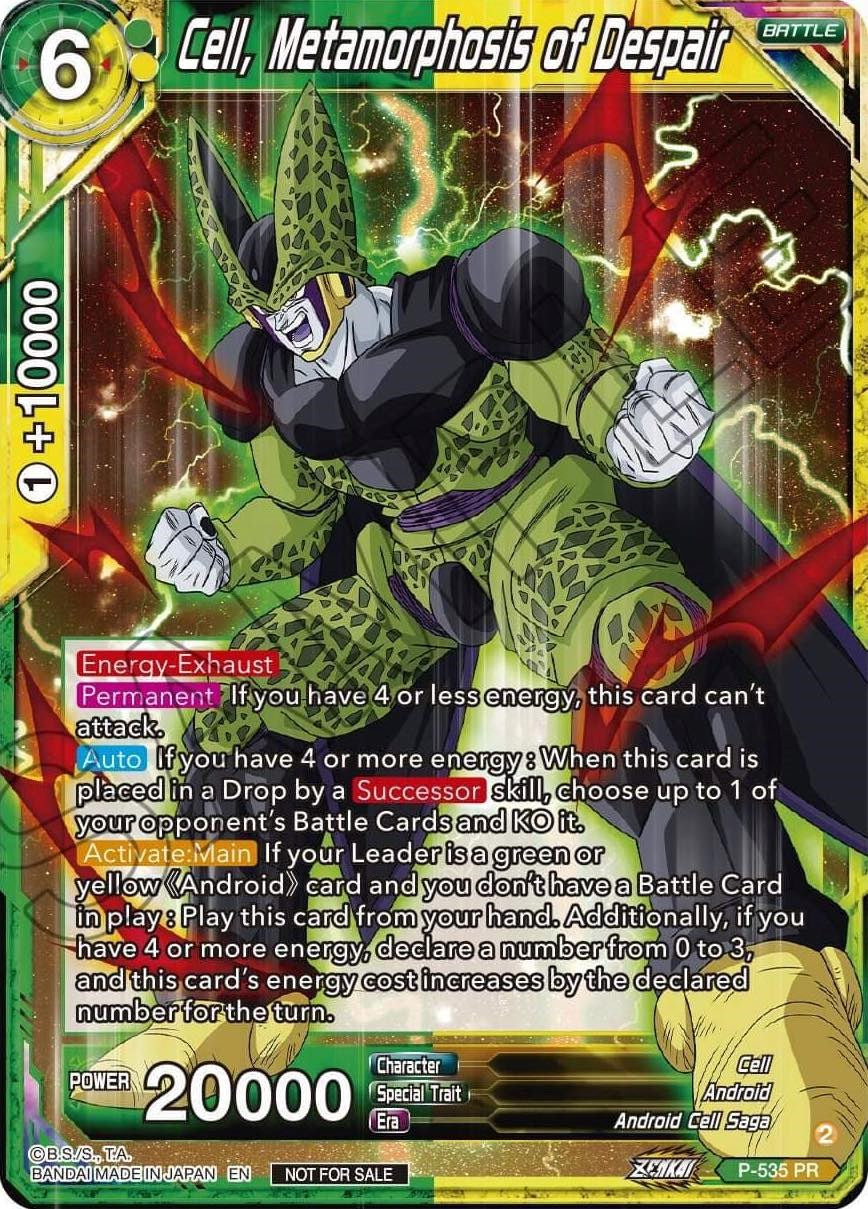 Cell, Metamorphosis of Despair (Zenkai Series Tournament Pack Vol.5) (P-535) [Tournament Promotion Cards] | Enigma On Main