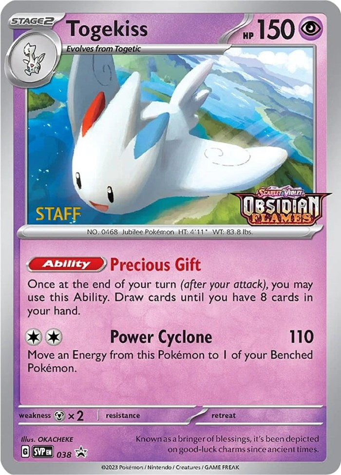 Togekiss (038) (Stamped) (Staff) [Scarlet & Violet: Black Star Promos] | Enigma On Main