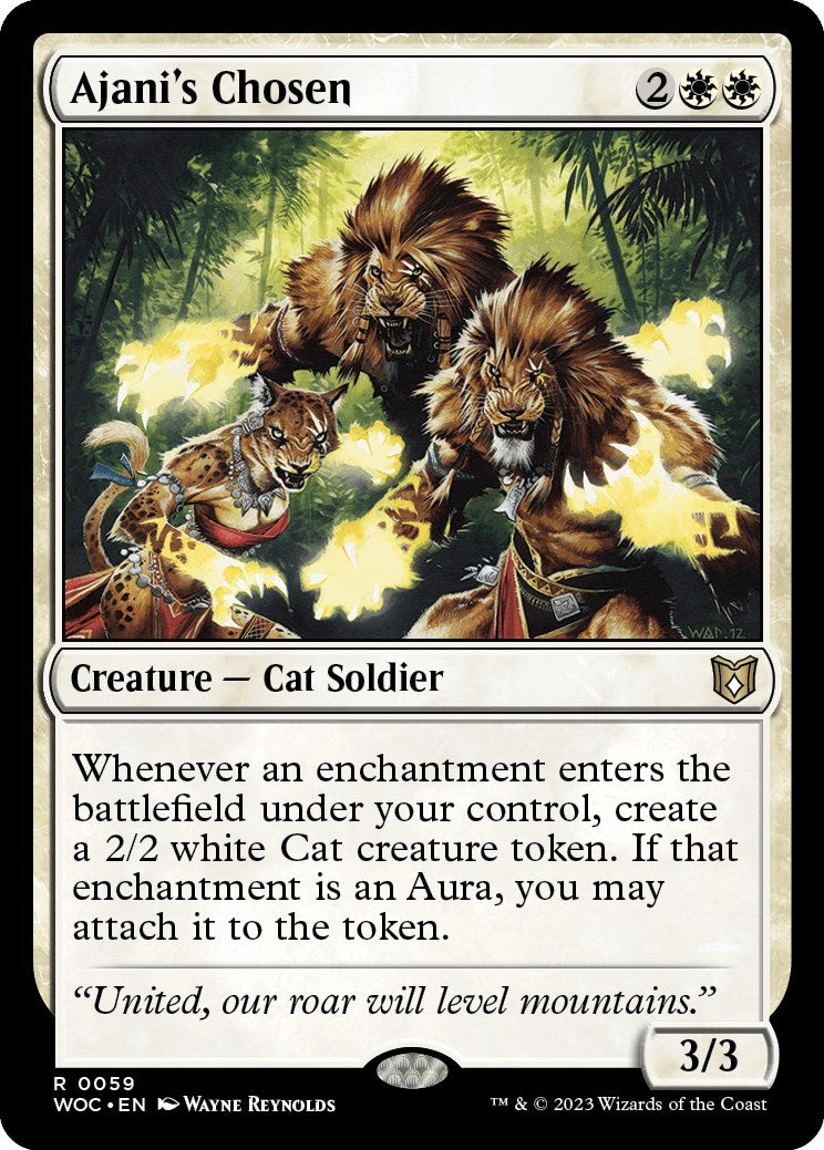 Ajani's Chosen [Wilds of Eldraine Commander] | Enigma On Main