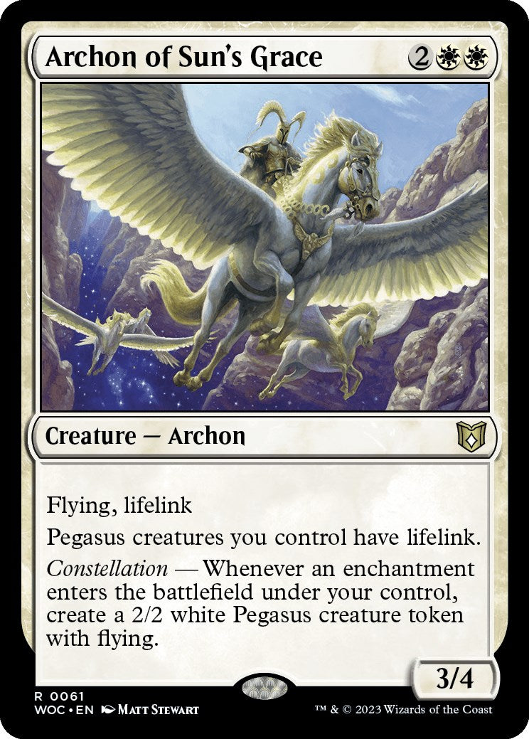 Archon of Sun's Grace [Wilds of Eldraine Commander] | Enigma On Main