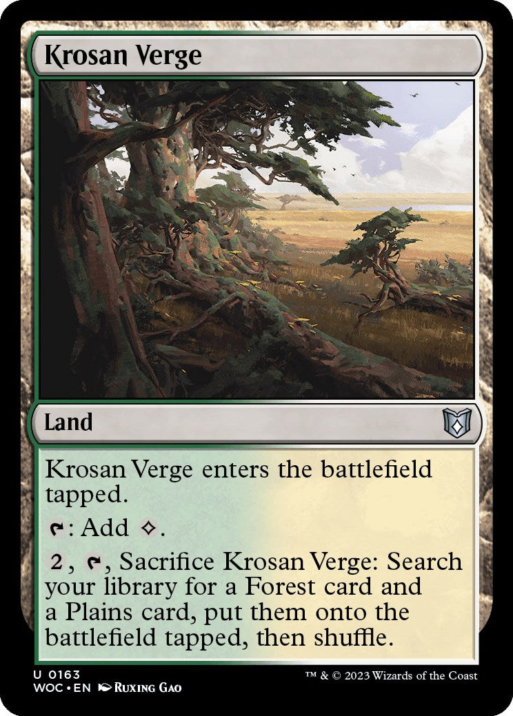 Krosan Verge [Wilds of Eldraine Commander] | Enigma On Main