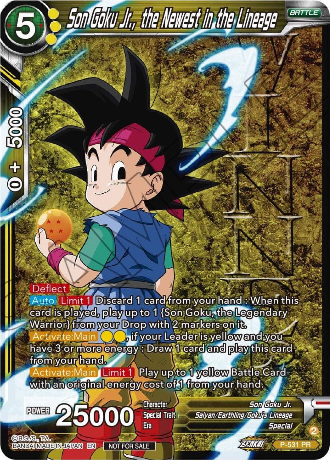 Son Goku Jr., the Newest in the Lineage (Winner-Stamped) (Zenkai Series Tournament Pack Vol.5) (P-531) [Tournament Promotion Cards] | Enigma On Main