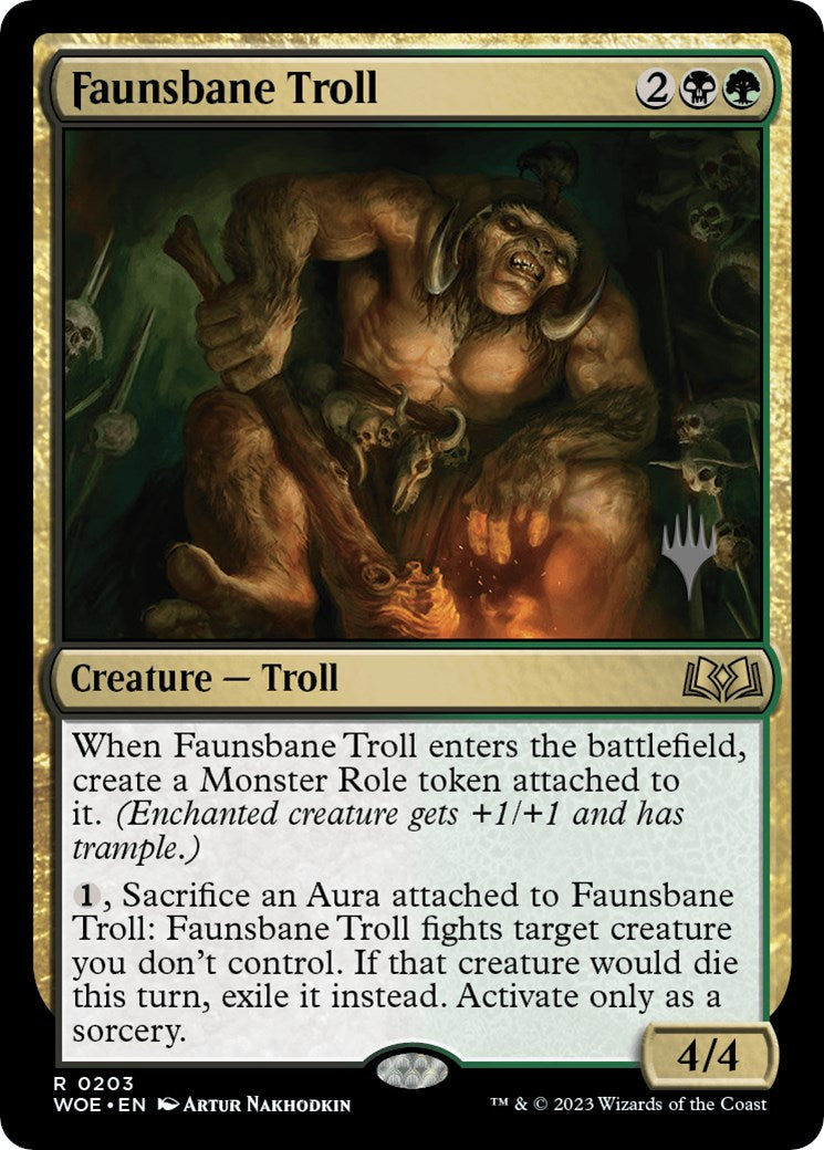 Faunsbane Troll (Promo Pack) [Wilds of Eldraine Promos] | Enigma On Main