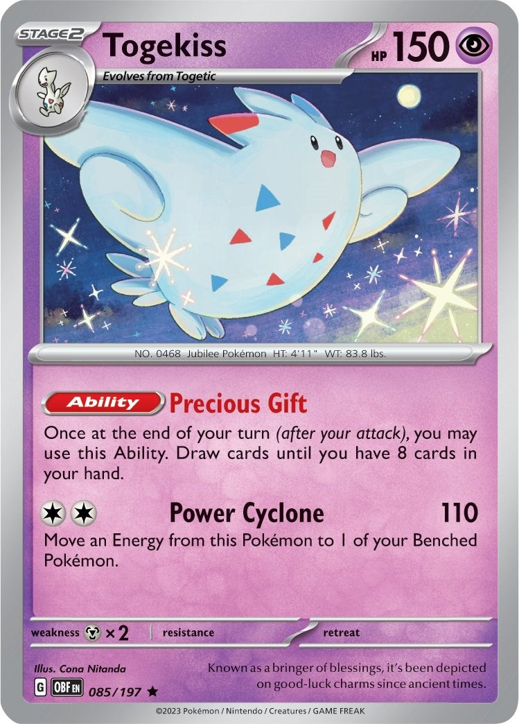 Togekiss (085/197) (Theme Deck Exclusive) [Scarlet & Violet: Obsidian Flames] | Enigma On Main